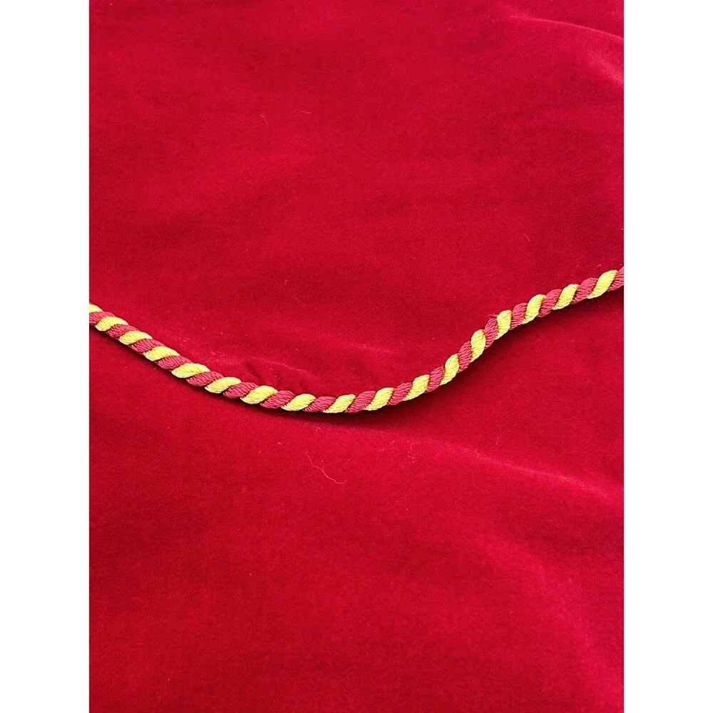 Dillards Trimmings Embroidered Christmas Stocking 21” Tassel Velvet VTG